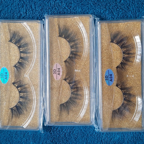 Farred Faux Mink 3D Vegan Medium Length Lashes A04. Set of 5 Pairs Lashes - Picture 3 of 5